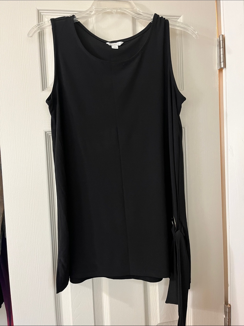 Cato Black Sleeveless Side-Tie Tank Top